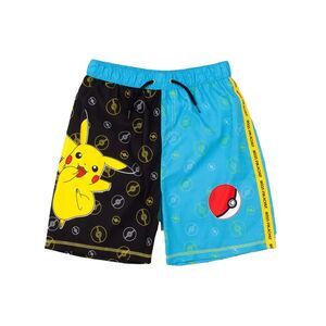 Pokemon Boys Pikachu Pokeball Swim Shorts / Blue/Black/Yellow